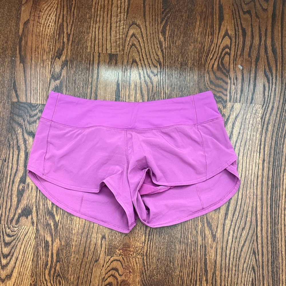 Lululemon Vivid Plum Speed Up Shorts Low Rise 2.5”